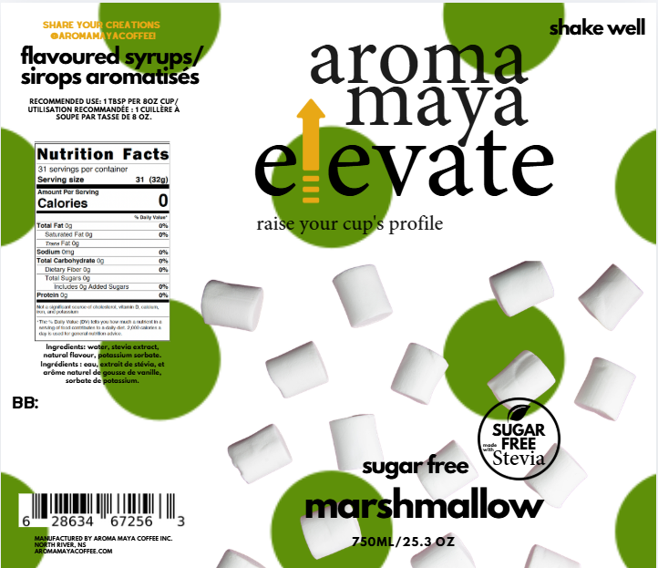 Elevate Syrup 750ml Marshmallow