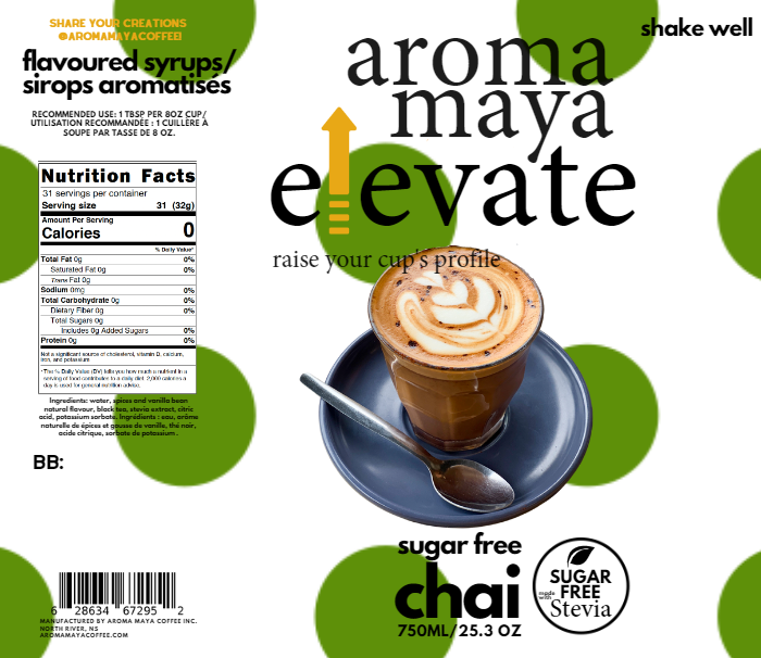 Elevate Syrup 750ml Chai