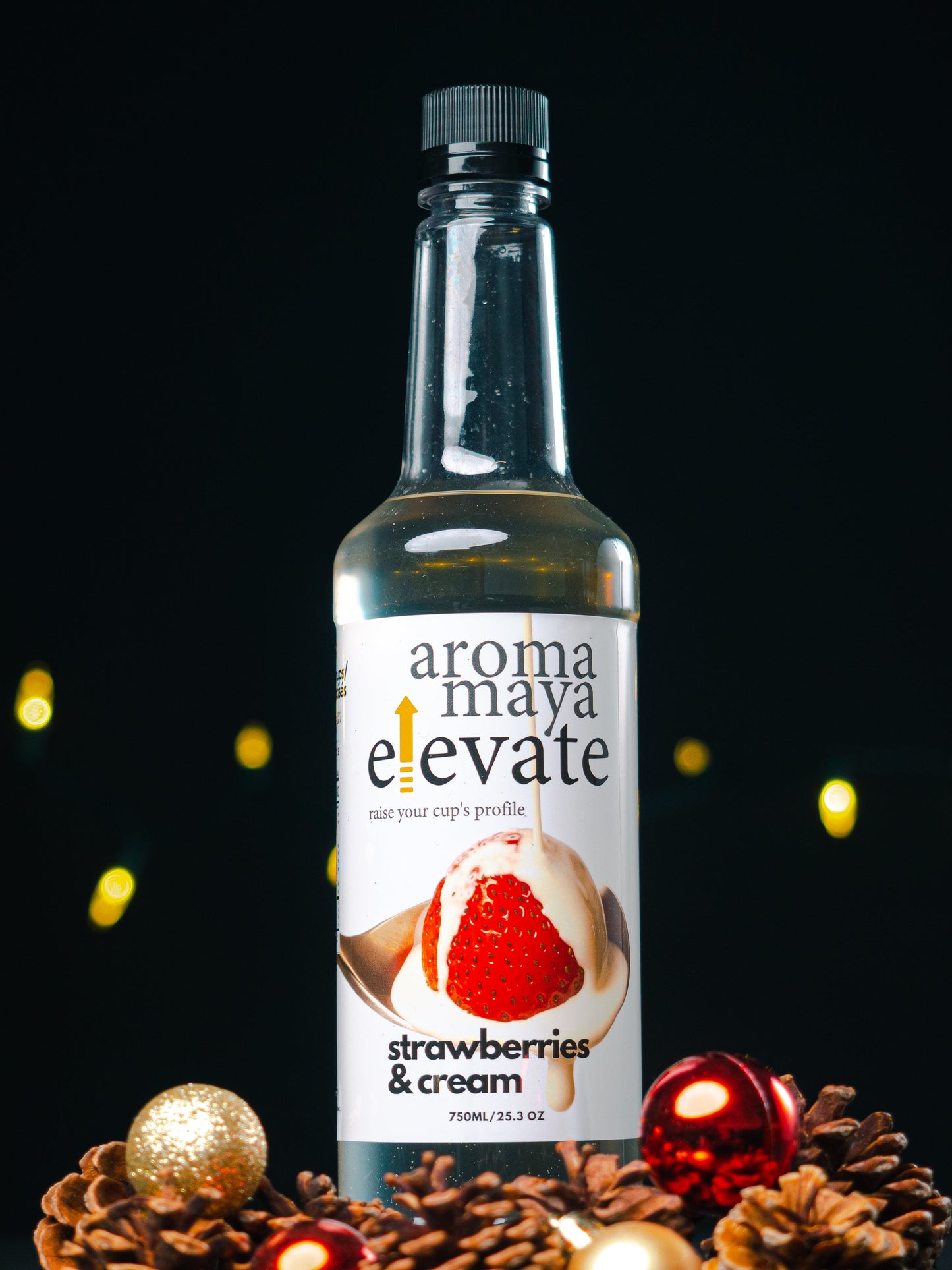 Elevate Syrup 750ml Strawberries & Cream