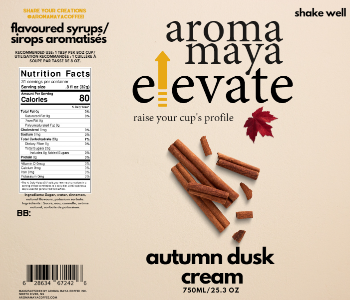 Elevate Syrup 750ml Autumn Dusk Cream