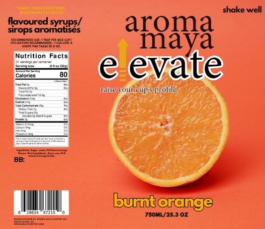 Elevate Syrup 750ml Burnt Orange