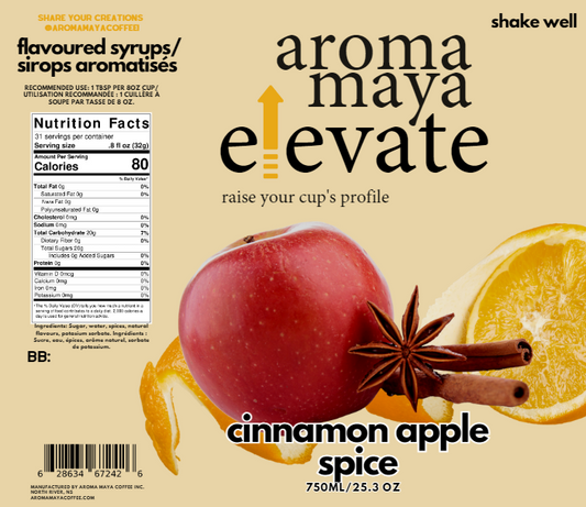 Elevate Syrup 750ml Cinnamon Apple Spice