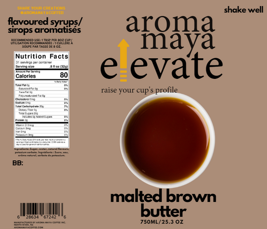 Elevate Syrup 750ml Malted Brown Butter