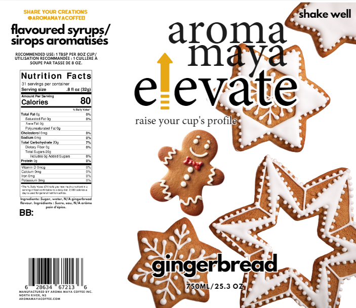 Elevate Syrup 750ml Gingerbread