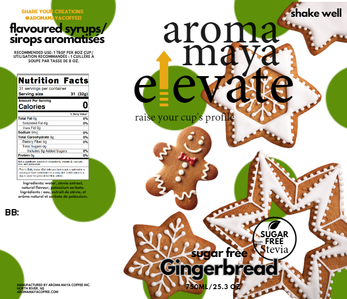 Elevate Syrup 750ml Gingerbread
