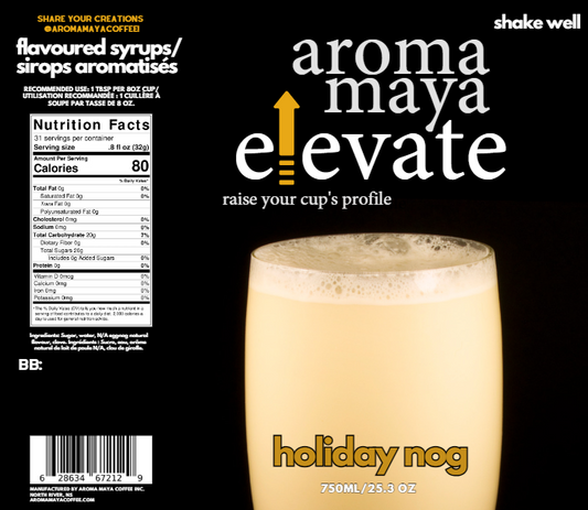 Elevate Syrup 750ml Holiday Nog