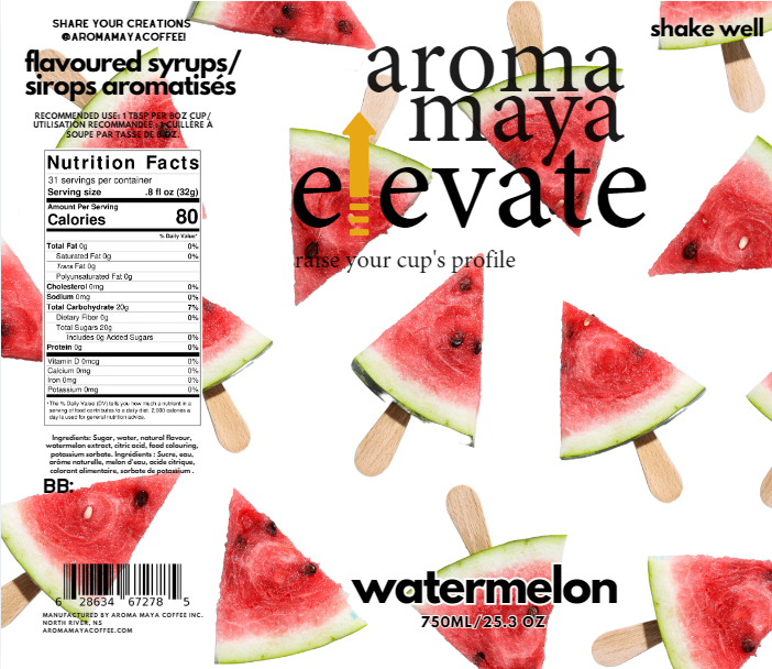 Elevate Syrup 750ml Watermelon