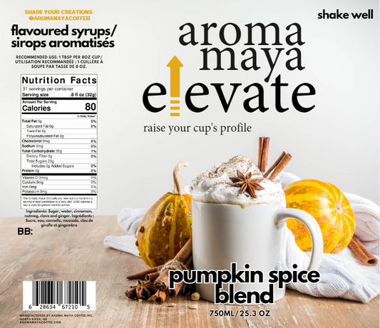 Elevate Syrup 750ml Pumpkin Spice