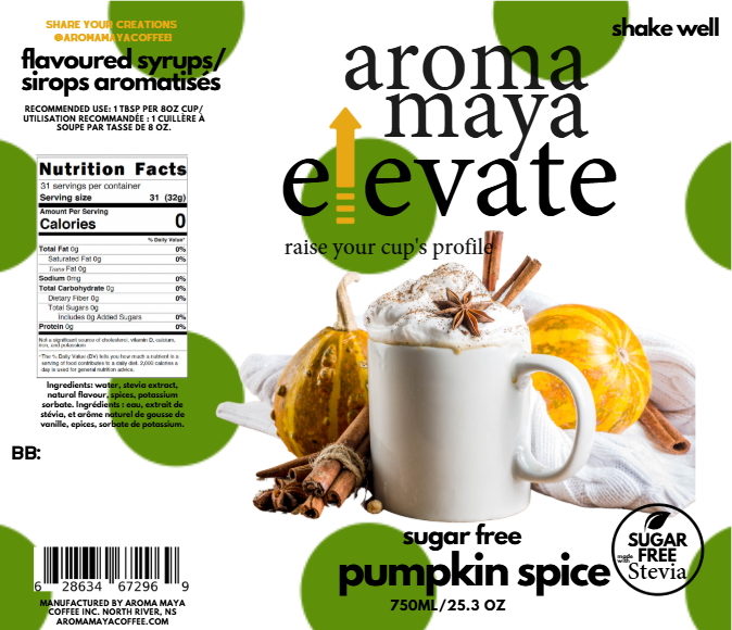 Elevate Syrup 750ml Pumpkin Spice