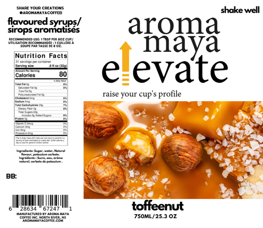 Elevate Syrup 750ml Toffeenut