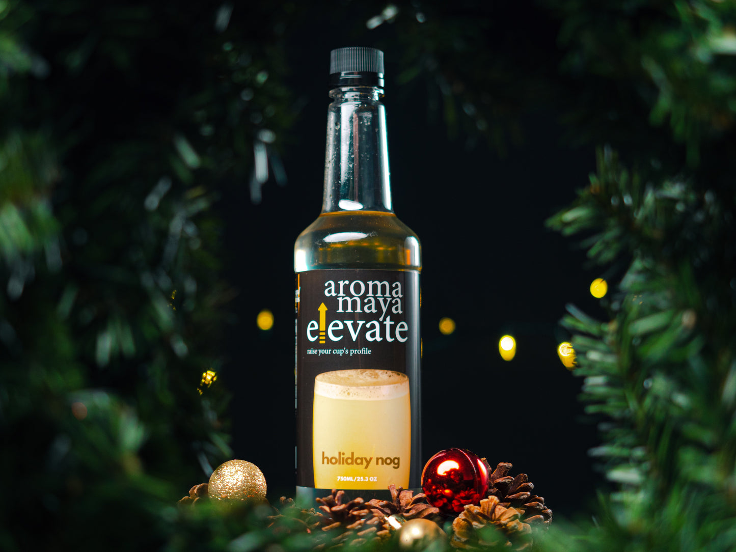 Elevate Syrup 750ml Holiday Nog